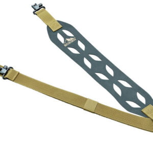 Correa Butler Creek Featherlight Minimalist con anillas portafusil – negra/marrón