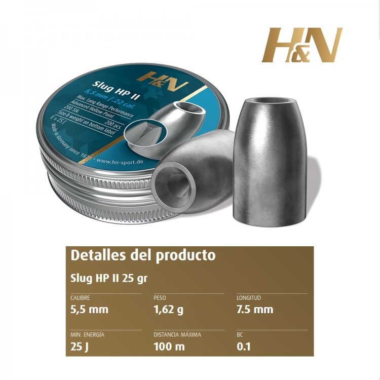 Balines H&N Sport Slug HP 5,5 mm 200 ud, compra online