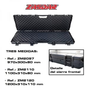 Maletin arma larga ZASDAR Mod. 2097 - 970x300x80 mm - Negro