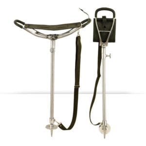 BASTÓN ASIENTO DE ACERO Y PIEL