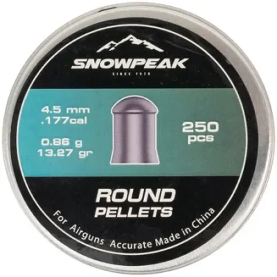 airgun pellets snowpeak max heavy round 4.5 mm 13.27 grain balines caza y defensa.webp