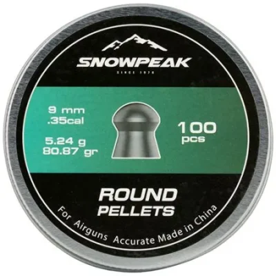 airgun pellets snowpeak round 9 mm 80.87 grain balines caza y defensa.webp