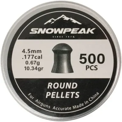airgun pellets snowpeak round heavy 4.5 mm 10.34 grain balines caza y defensa.webp