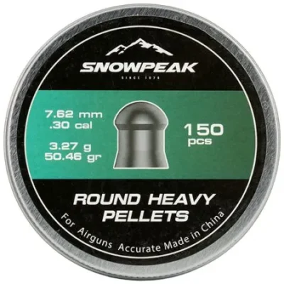 airgun pellets snowpeak round heavy 7.62 mm 50.64 grain balines caza y defensa.webp