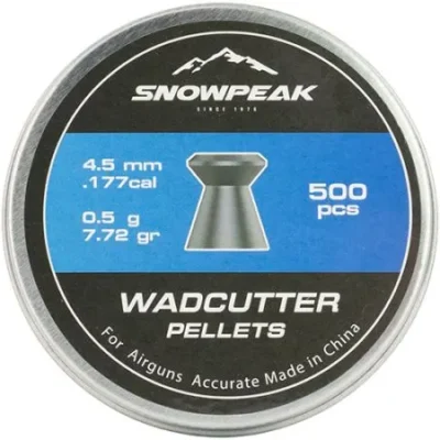 airgun pellets snowpeak wadcutter 4.5 mm 7.72 grain balines caza y defensa.webp