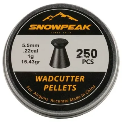 airgun pellets snowpeak wadcutter 5.5 mm 15 balines caza y defensa.webp