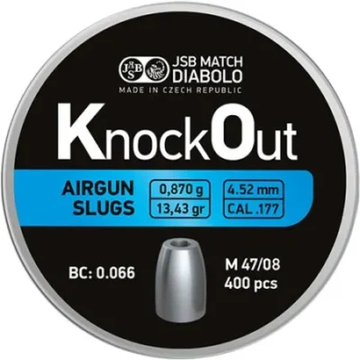 airgun slugs jsb knock out 4.5 mm hp 13.43 grain .178 1 caza y defensa.webp