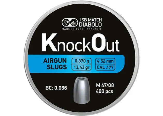 airgun slugs jsb knock out 4.5 mm hp 13.43 grain .178 1 caza y defensa.webp airgun slugs jsb knock out 4.5 mm hp 13.43 grain .178 1 caza y defensa.webp
