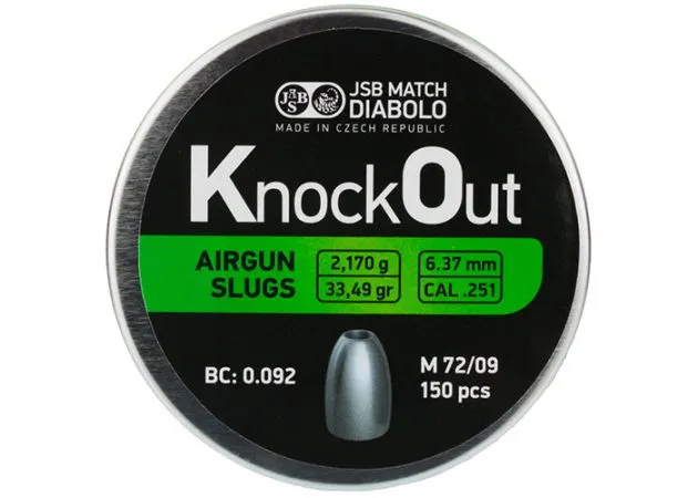 airgun slugs jsb knock out 6.35 mm 33.49 grain caza y defensa.webp airgun slugs jsb knock out 6.35 mm 33.49 grain caza y defensa.webp