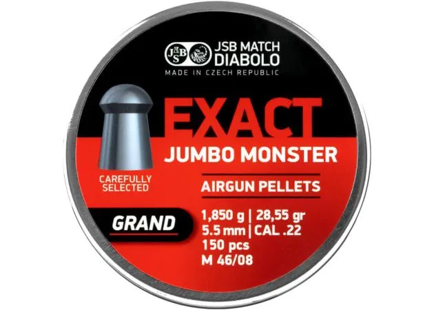 airgun pellets jsb jumbo exact monster grand 5.52 mm 28.55 grain 1 balines caza y defensa.webp airgun pellets jsb jumbo exact monster grand 5.52 mm 28.55 grain 1 balines caza y defensa.webp