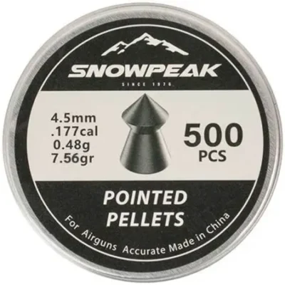 airgun pellets snowpeak pointed 4.5 mm 7.56 grain 1 balines caza y defensa.webp