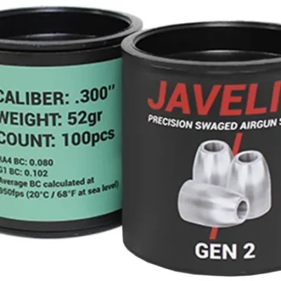 airgun slugs javelin gen 2 7.62 mm 52 grain (.300)