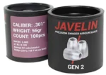 airgun slugs javelin gen 2 7.62 mm 56 grain (.301)