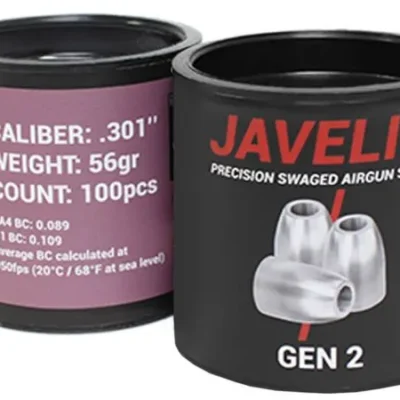 airgun slugs javelin gen 2 7.62 mm 56 grain (.301)