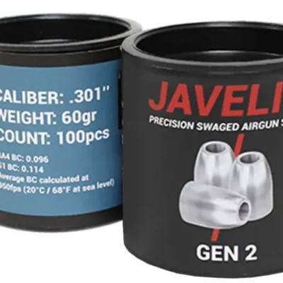 airgun slugs javelin gen 2 7.62 mm 60 grain (.301)