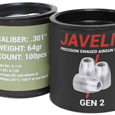 airgun slugs javelin gen 2 7.62 mm 64 grain (.301)