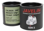 airgun slugs javelin gen 2 7.62 mm 64 grain (.300)