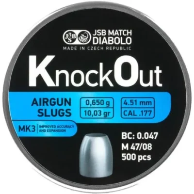 airgun slugs jsb knock out mk3 4.51 mm hp 10.03 grain .177 1 caza y defensa.webp