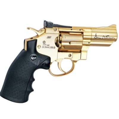revolver dan wesson edición especial 2,5" gold 4,5 mm co2 bbs acero