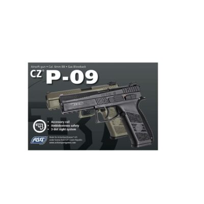 cz p 09 black pistol 6 mm gbb