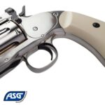 revolver schofield 6" silver empuñadura en marfil full metal 4,5 mm co2 balines