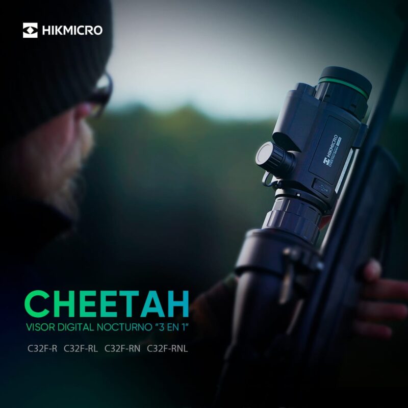 visor nocturno digital adaptable cheetah c32f rnl con telémetro ir 940 nm hikmicro