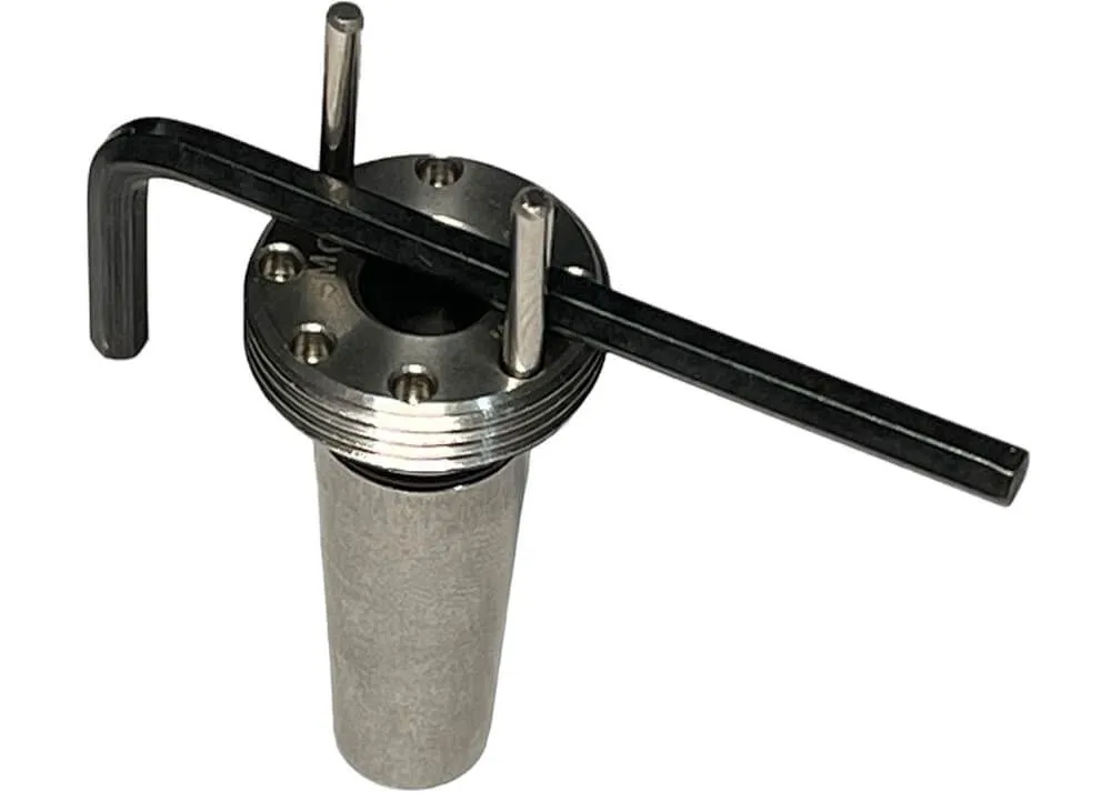 afinador de cañón eagle vision con freno de boca y extractor de aire 1/2 unf plata