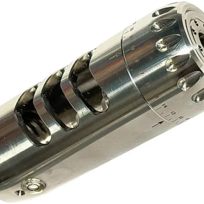 afinador de cañón eagle vision con freno de boca y extractor de aire 1/2 unf plata