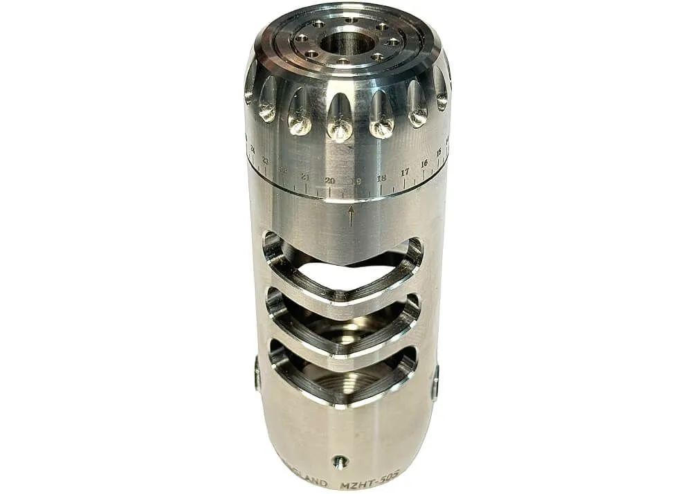 afinador de cañón eagle vision con freno de boca y extractor de aire 1/2 unf plata