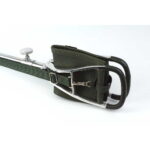 bastón asiento de acero y piel