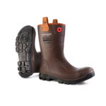 botas agua purofort rigpro dark brown dunlop