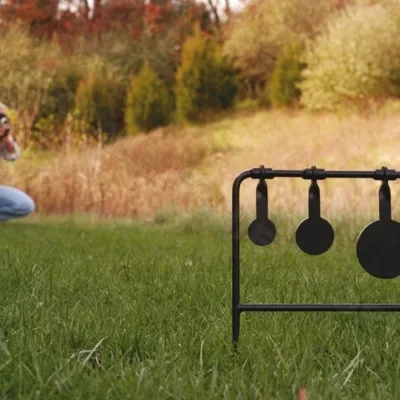 objetivo de tiro caldwell plink n' swing™ .22 rimfire triple spin target