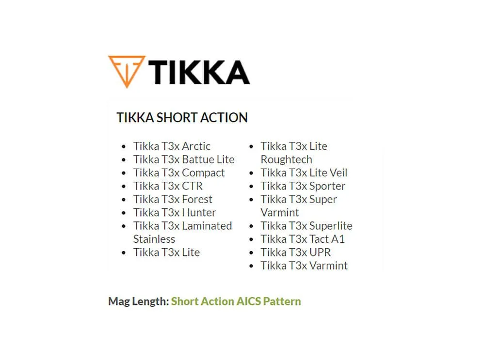 chasis mdt oryx tikka t3/t3x sa negro