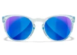 gafas wiley x covert lentes de espejo azul polarizadas captivate montura azul zafiro claro cristal brillante
