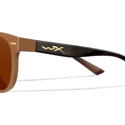 gafas wiley x covert lentes de cobre polarizadas captivate montura café brillante/marrón cristal