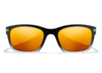 gafas wiley x helix lentes de espejo de bronce polarizadas captivate montura de cristal negro brillante/transparente