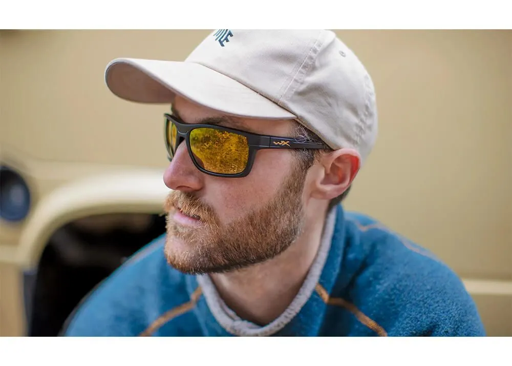 gafas wiley x kingpin lentes de espejo captivate polarizadas de bronce montura negra mate