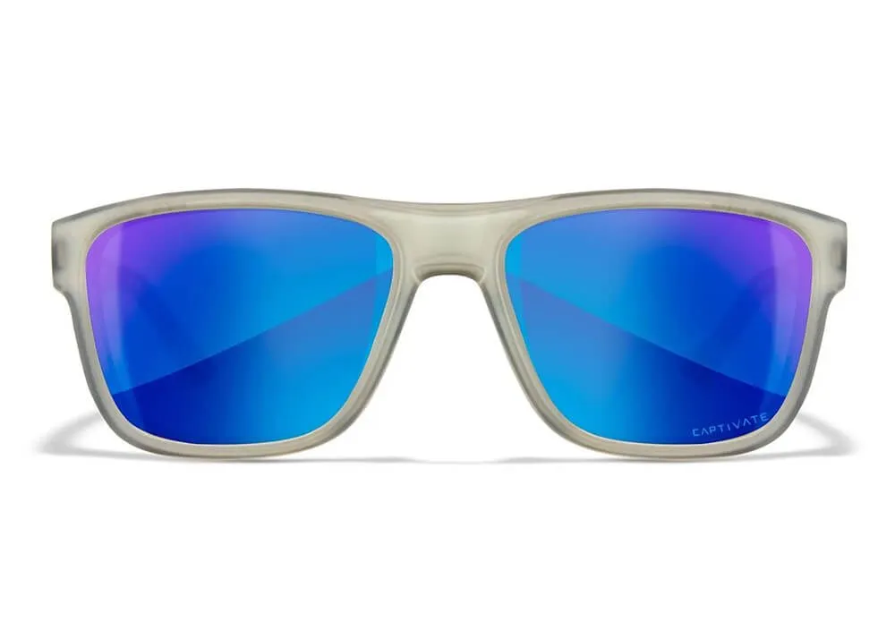 gafas wiley x ovation lentes de espejo azul polarizadas captivate montura de pizarra mate
