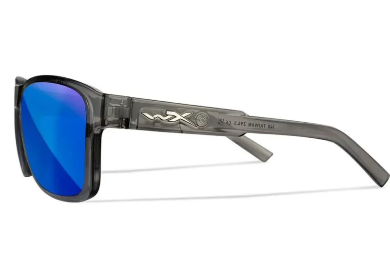 gafas wiley x trek lentes captivate polarizadas azul espejo montura cristal brillante gris oscuro