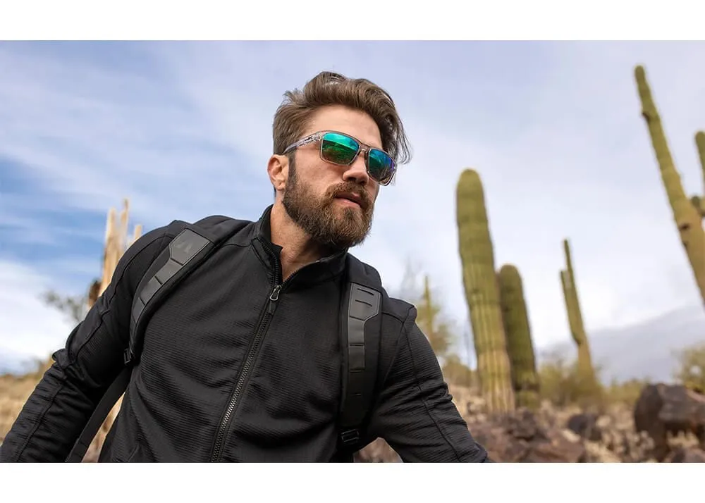 gafas wiley x trek lentes captivate polarizadas verde espejo montura gris claro cristal brillante