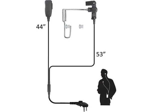 auricular code red investigator dos hilos con micrófono