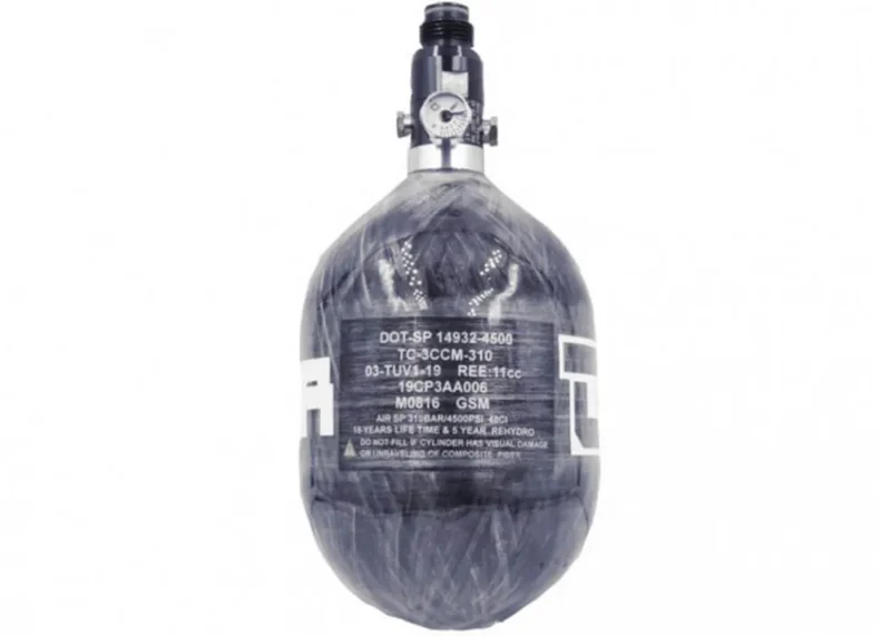 tanque hpa dominator 48/4500 carbono 0,8 litros 310 bar con manómetro