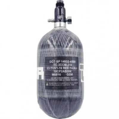 tanque hpa dominator 68/4500 carbono 1 litro 310 bar con manómetro