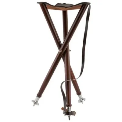 hunting stool 3 legged steel 70 cm taburete caza y defensa.webp