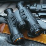 binoculares multiespectro con telémetro + ir 850nm habrok 4k he25l hikmicro