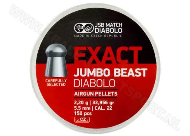 jsb exact jumbo beast 5.5 mm 33.95 grain balines caza y defensa.webp jsb exact jumbo beast 5.5 mm 33.95 grain balines caza y defensa.webp