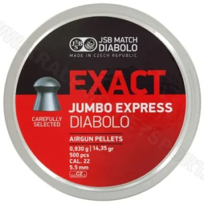 jsb exact jumbo express 5.5 mm 14.35 grain 500 balines caza y defensa.webp