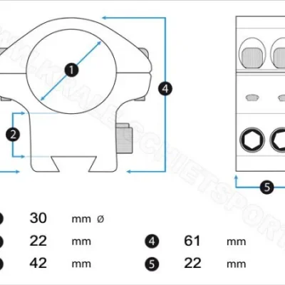 montura utg max strength qd lock 30 mm alto picatinny