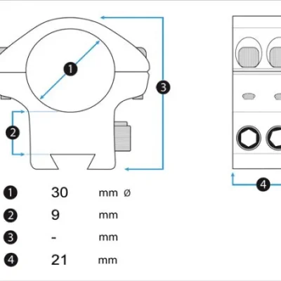 montura utg accushot 30 mm baja weaver/picatinny