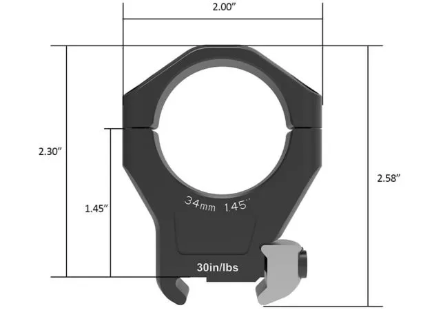 montura arken halo ti 34 mm de altura weaver/picatinny